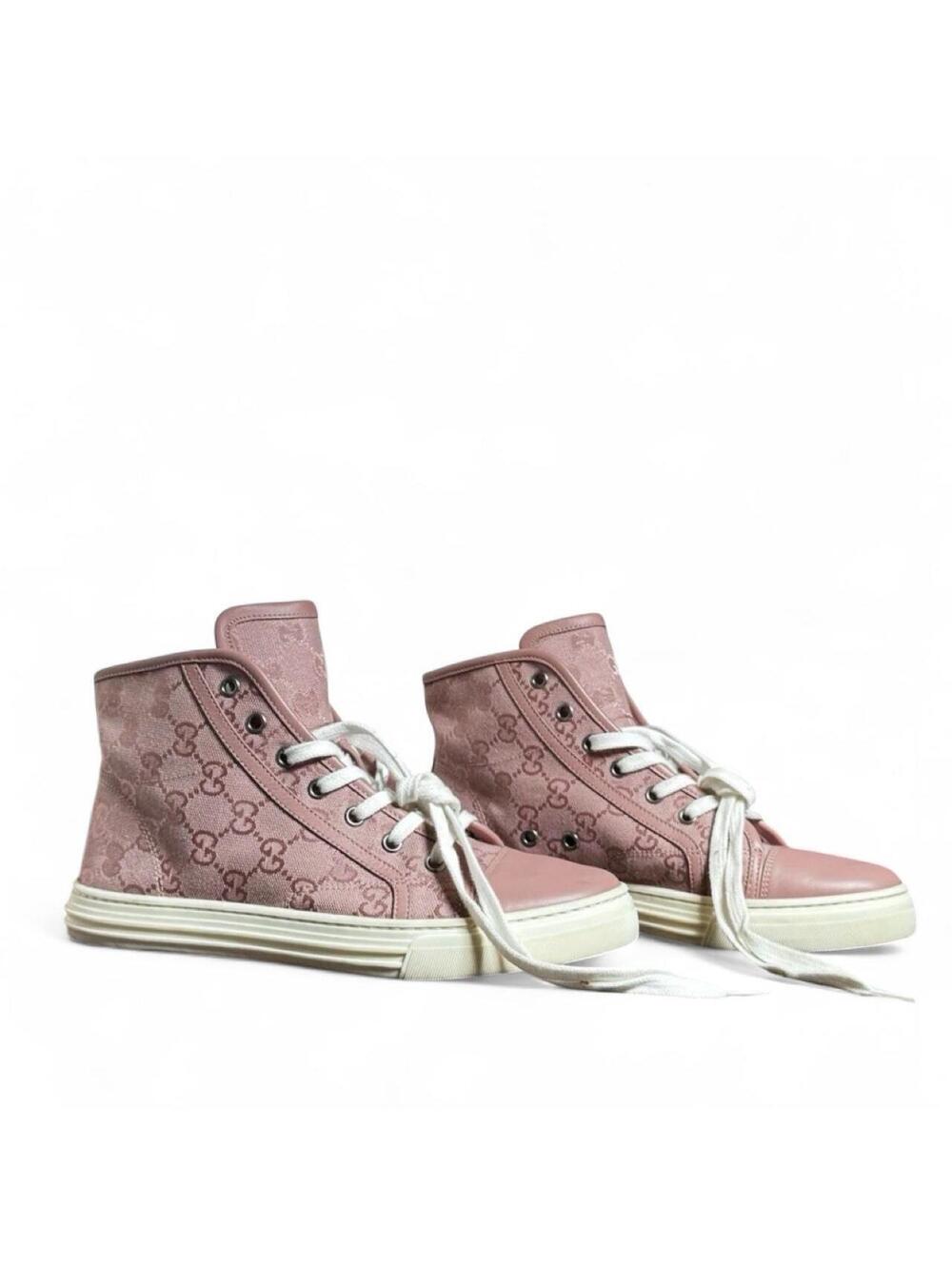 Gucci Pink GG Monogram High Top Sneakers